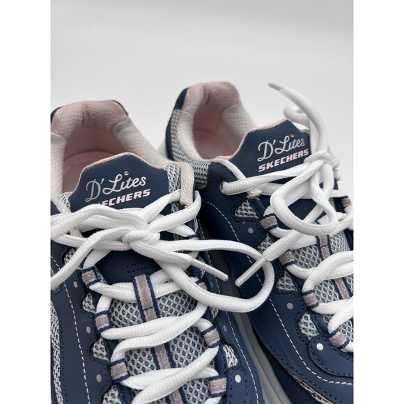 Skechers D’Lites Pink And Blue Comfort Sneakers Shoes Women’s 9.5 Barely Worn - Picture 8 of 8